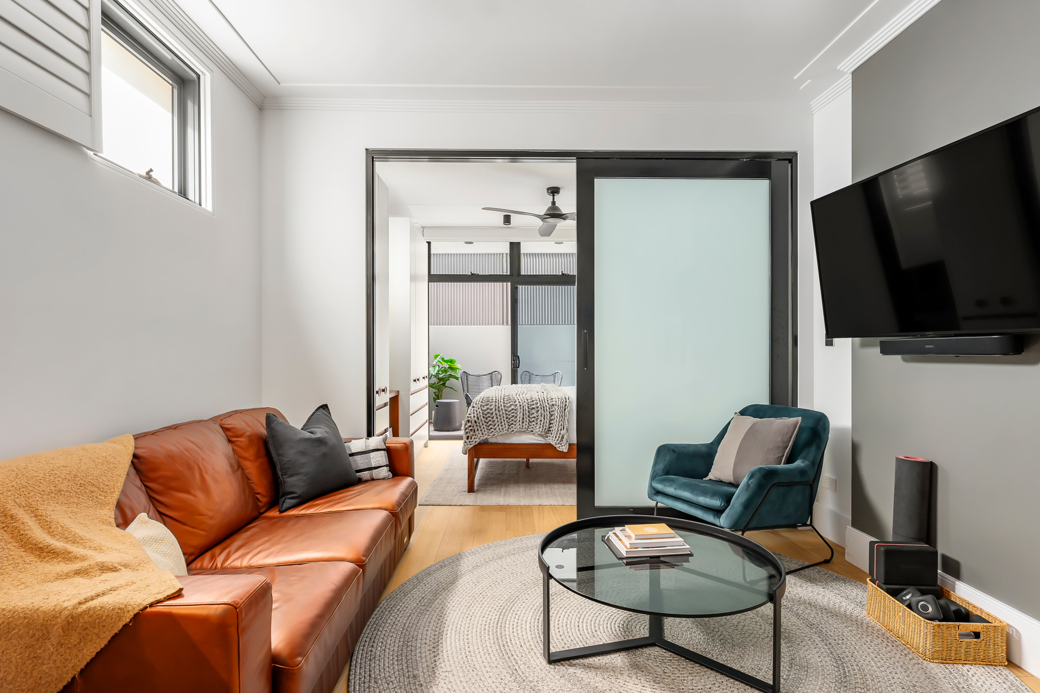 Lounge, One Bedroom Apartment at Barangaroo Park Apartments by Urban Rest, Sydney
