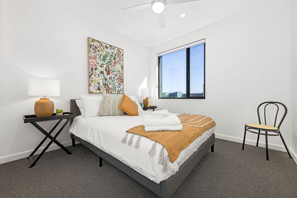 Bedroom - Two Bedroom Apartment - Urban Rest - Hobart Lane Apartments - Adelaide