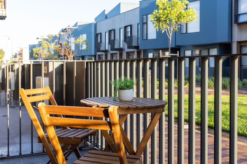 Balcony - Three Bedroom Apartment - Urban Rest - Hobart Lane Apartments - Adelaide