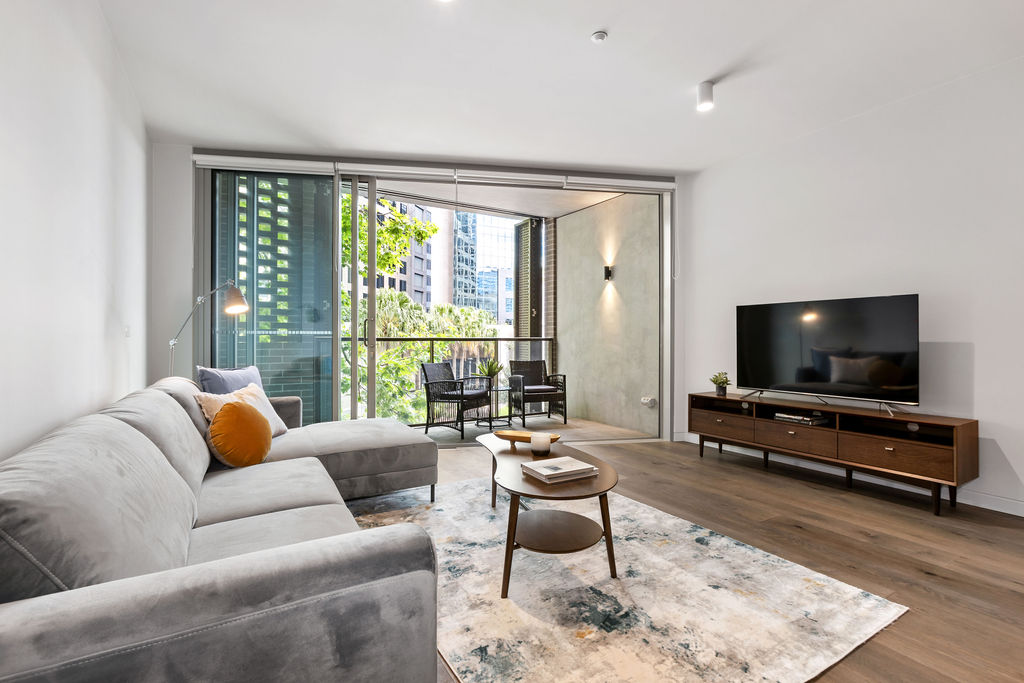 Lounge - Two Bedroom Apartment - Urban Rest - Quay Quarter Apartments Sydney