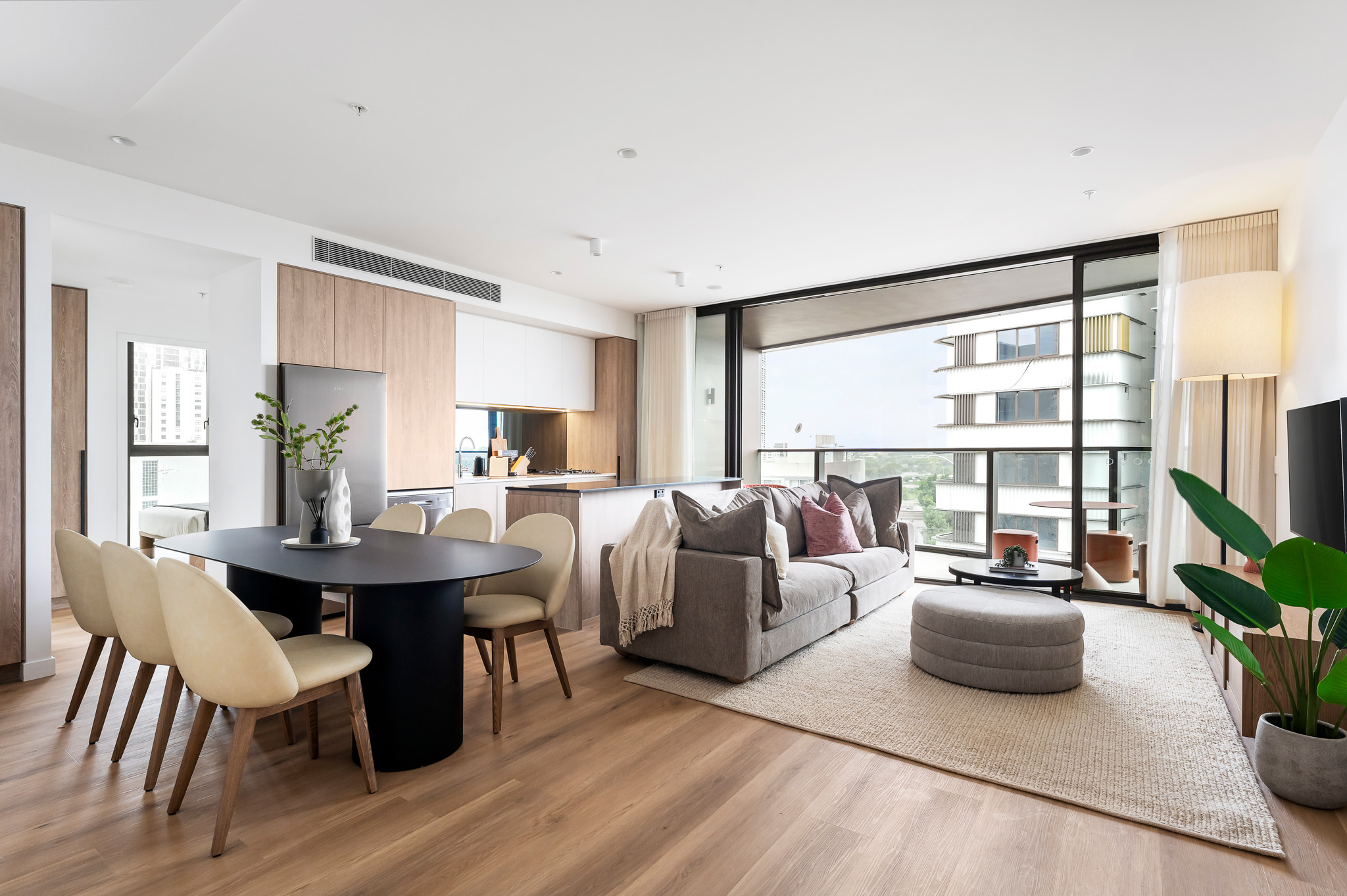 Living Area, Three Bedroom Apartment at Urban Rest Parramatta, Sydney