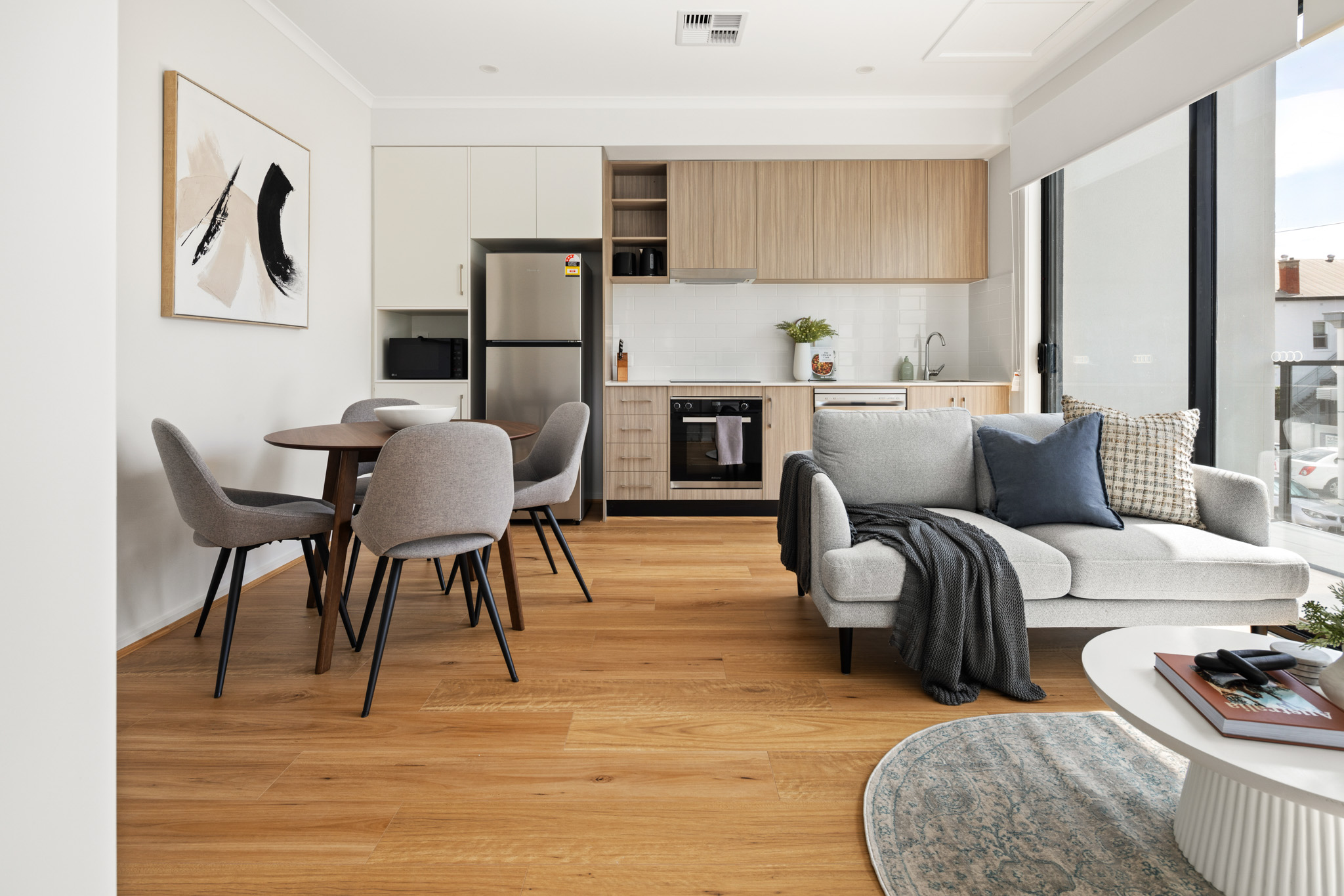 Living Area - Two Bedroom Apartment - Urban Rest - Clare Street Apartments - Port Adelaide