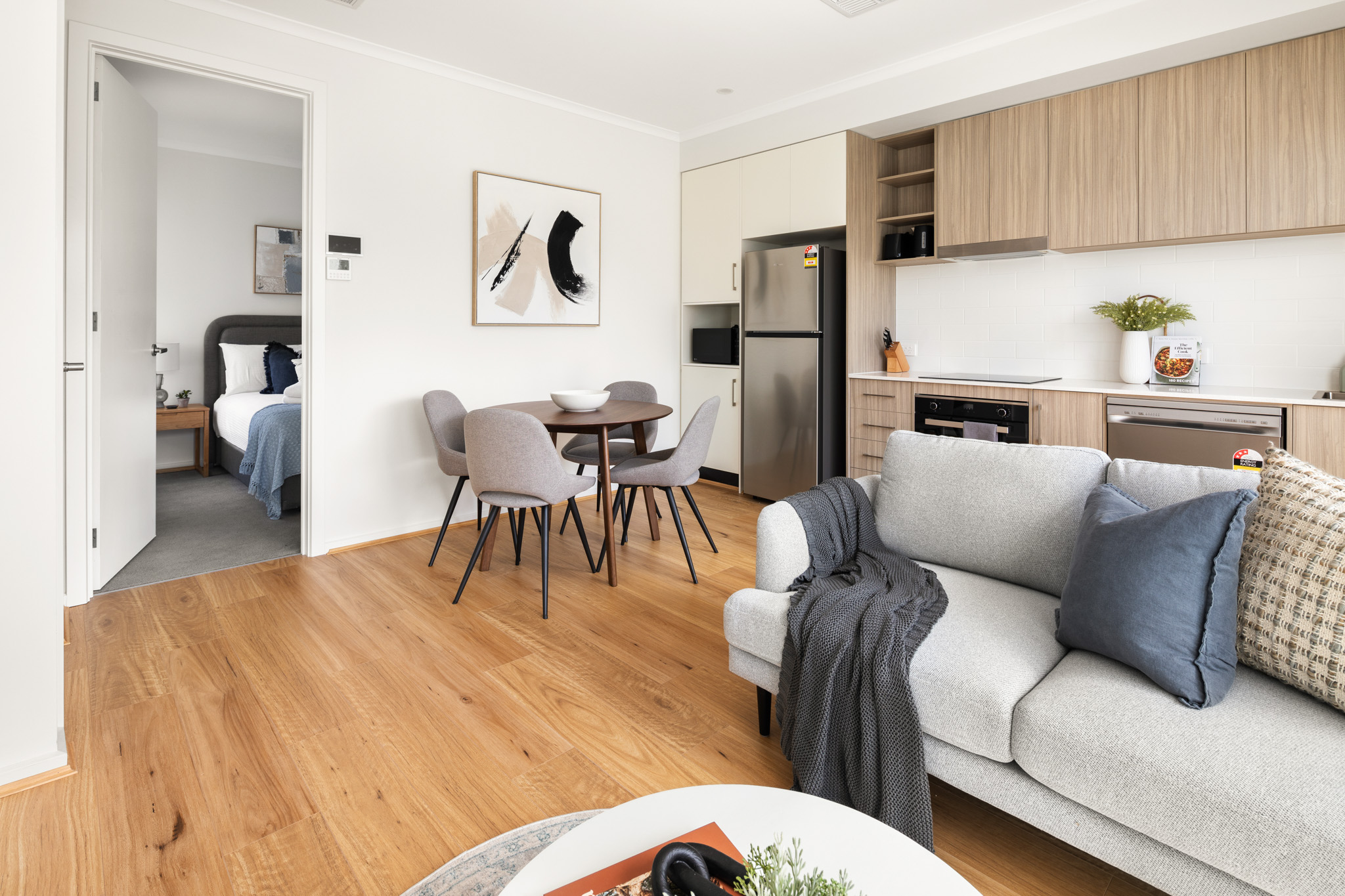 Living Area - Two Bedroom Apartment - Urban Rest - Clare Street Apartments - Port Adelaide