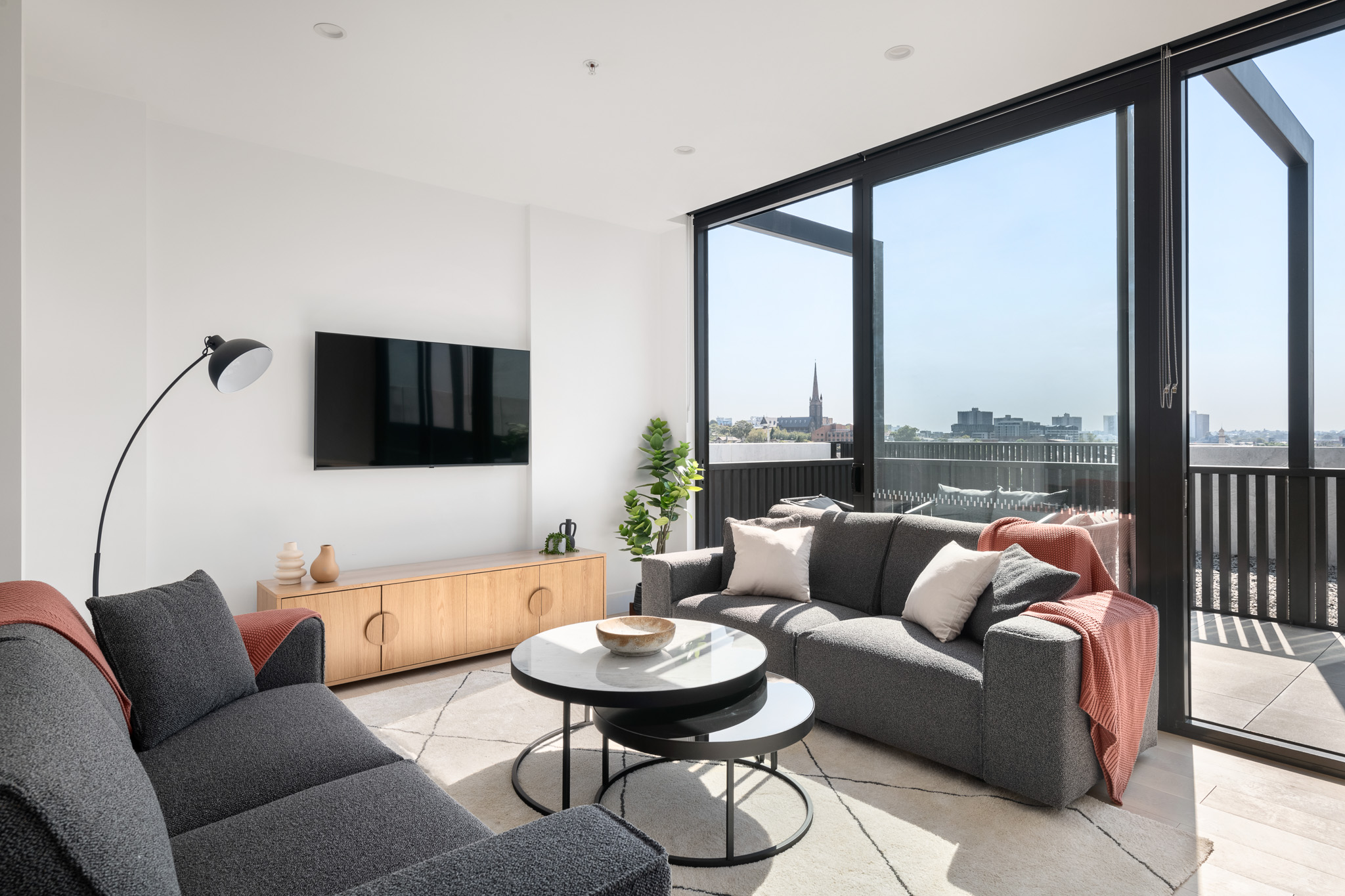 Living Room - Three Bedroom Apartment - Urban Rest Richmond
