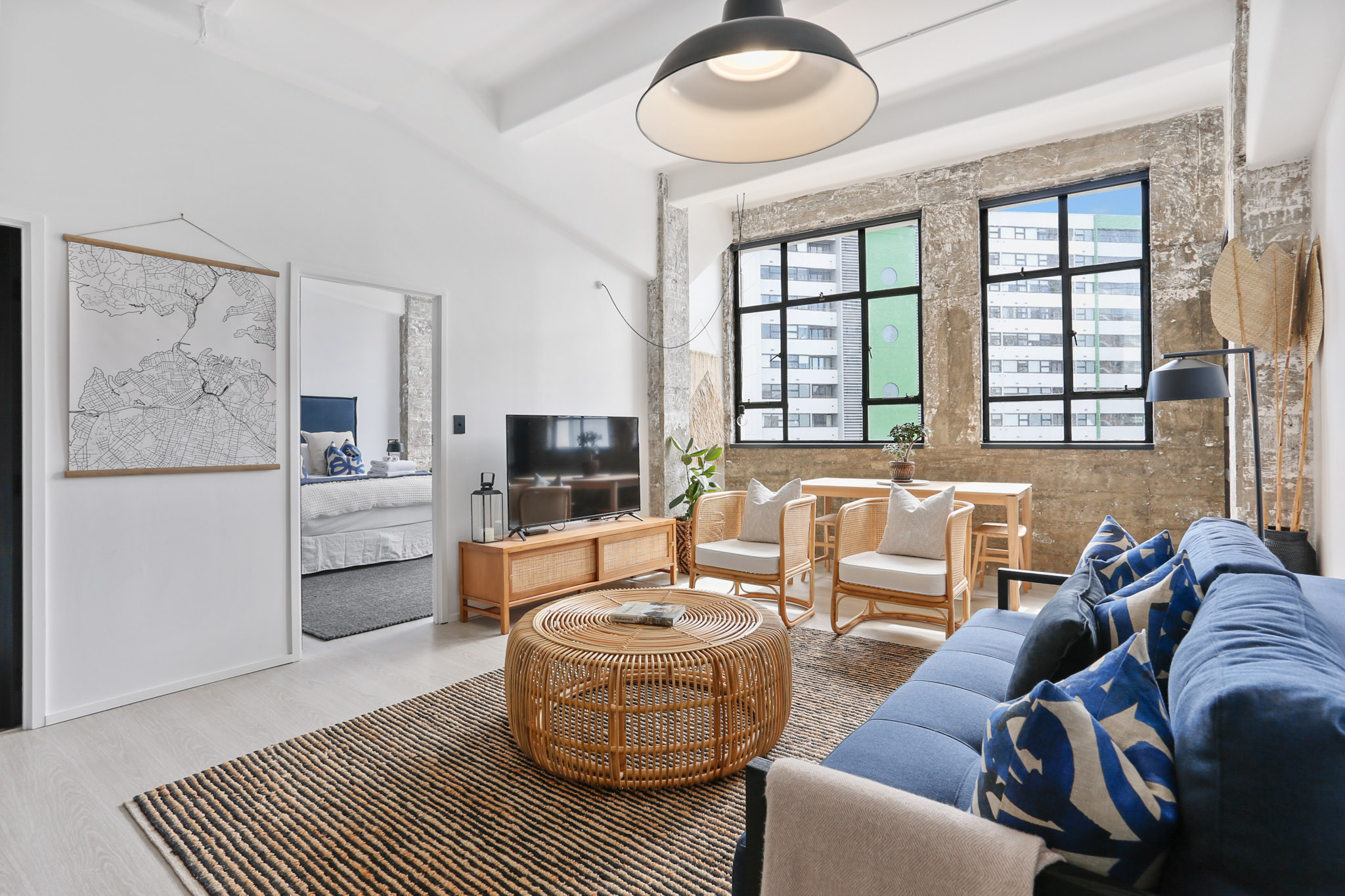Living Room - Emily Place Apartments by Urban Rest - Auckland, New Zealand