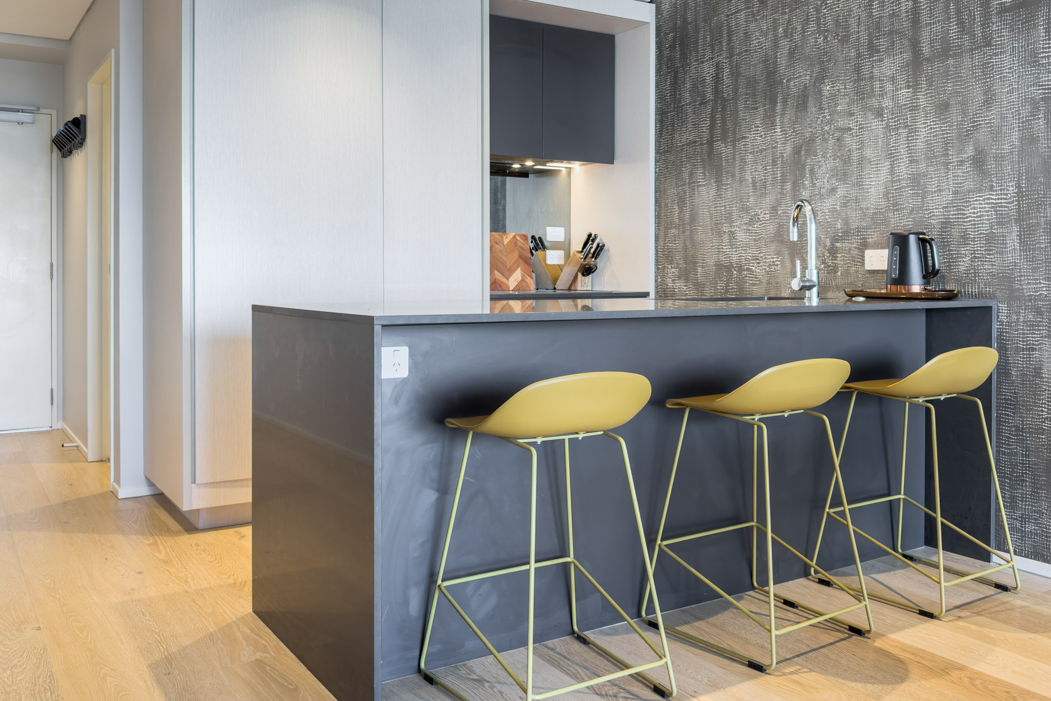 Kitchen - The Grace Apartments by Urban Rest - Auckland, New Zealand