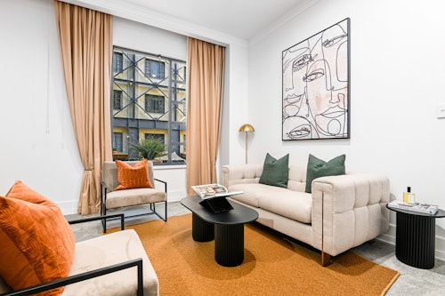 Living Room - The Heritage Apartments by Urban Rest - Auckland, New Zealand