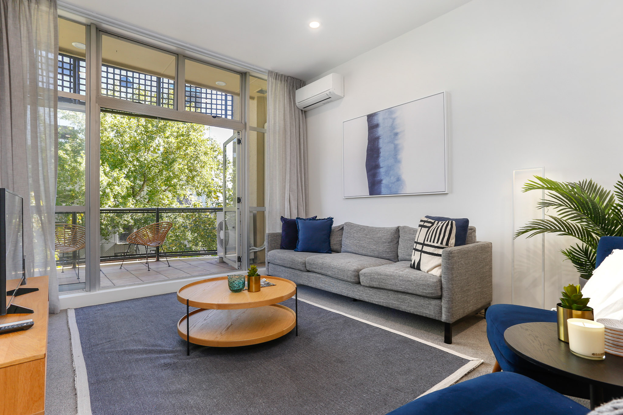 Living Room - Hobson Quay Apartments by Urban Rest - Auckland, New Zealand