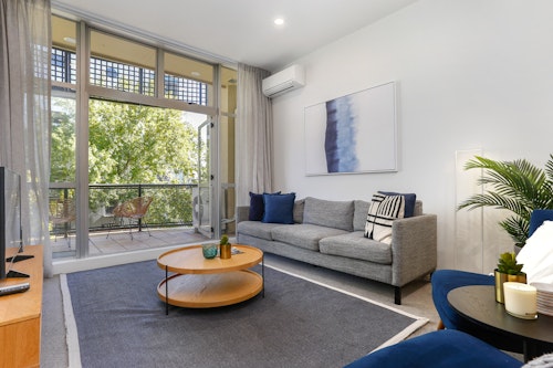 Living Room - Hobson Quay Apartments by Urban Rest - Auckland, New Zealand