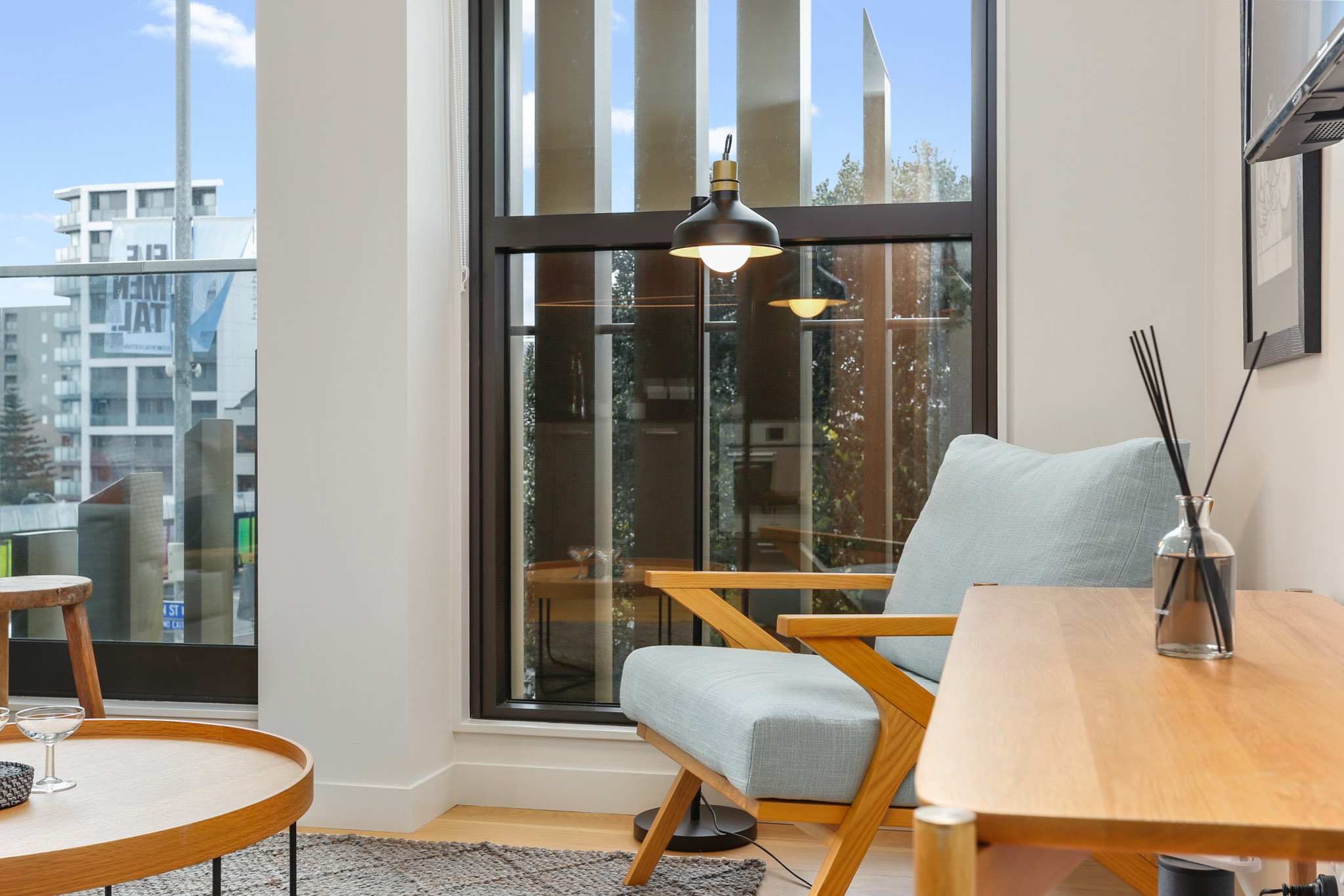 Living Room - Lighthouse Apartments by Urban Rest - Auckland, New Zealand