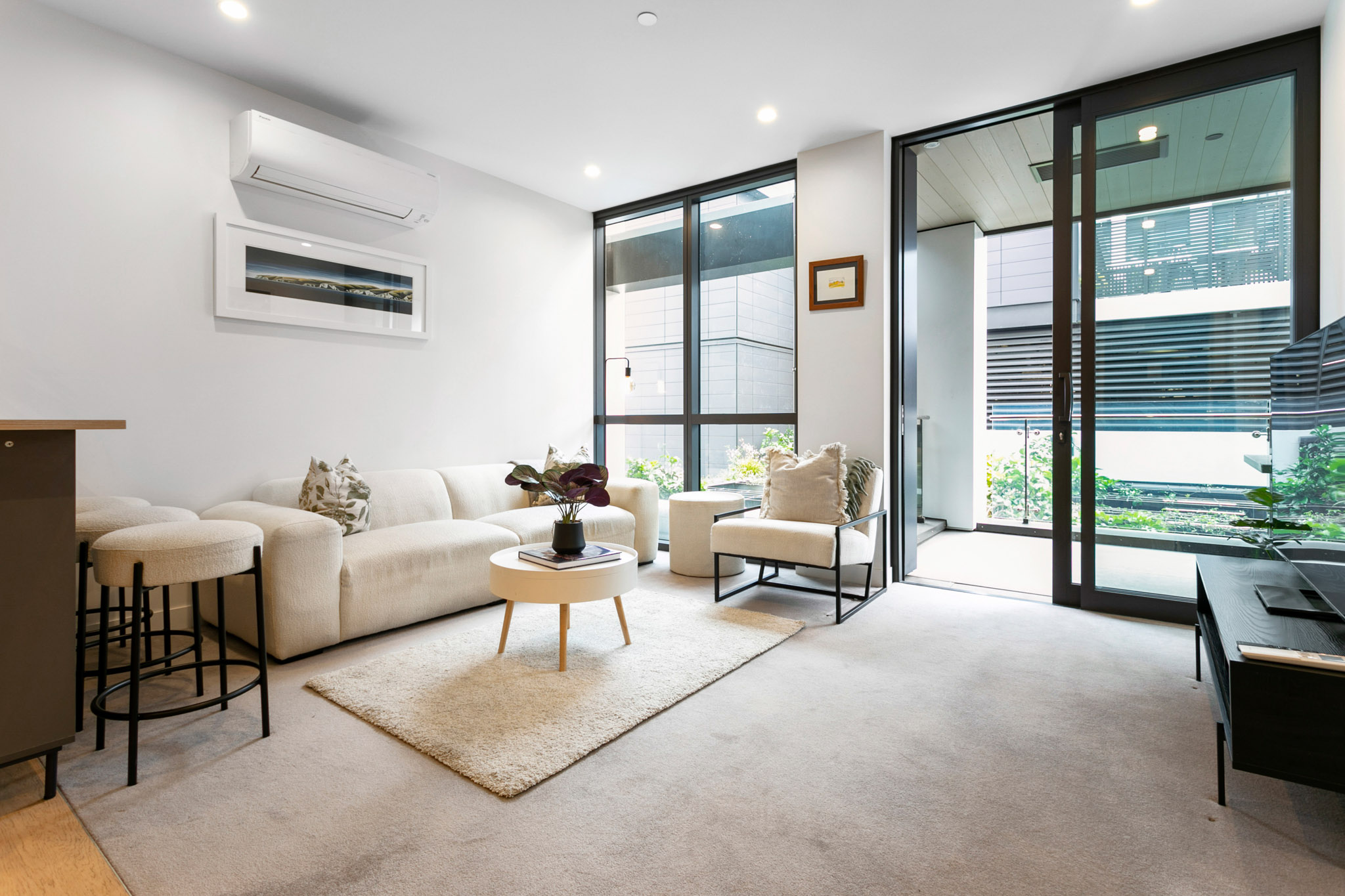 Living Room - Wynyard Quarter Apartments by Urban Rest - Auckland, New Zealand