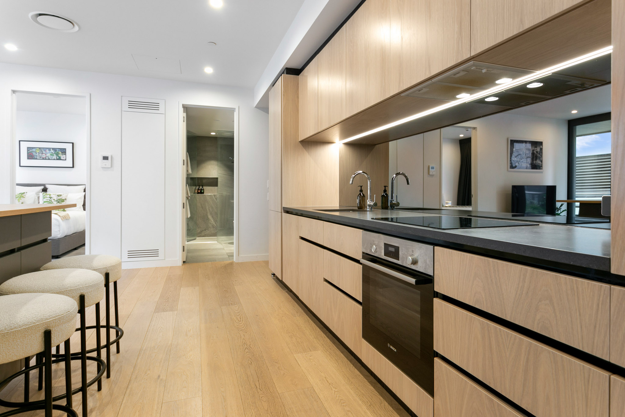 Kitchen - Wynyard Quarter Apartments by Urban Rest - Auckland, New Zealand