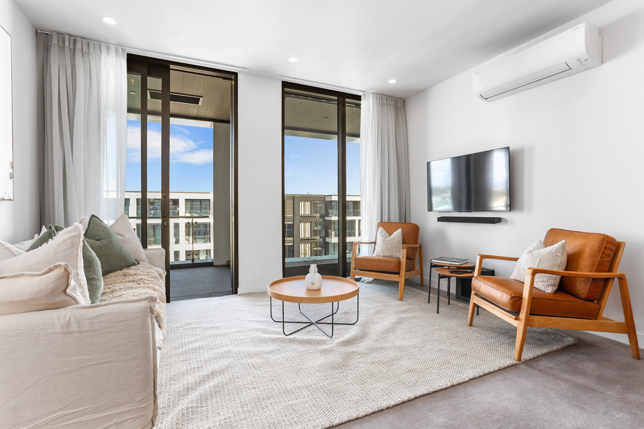 Living Room - Wynyard Quarter Apartments by Urban Rest - Auckland, New Zealand