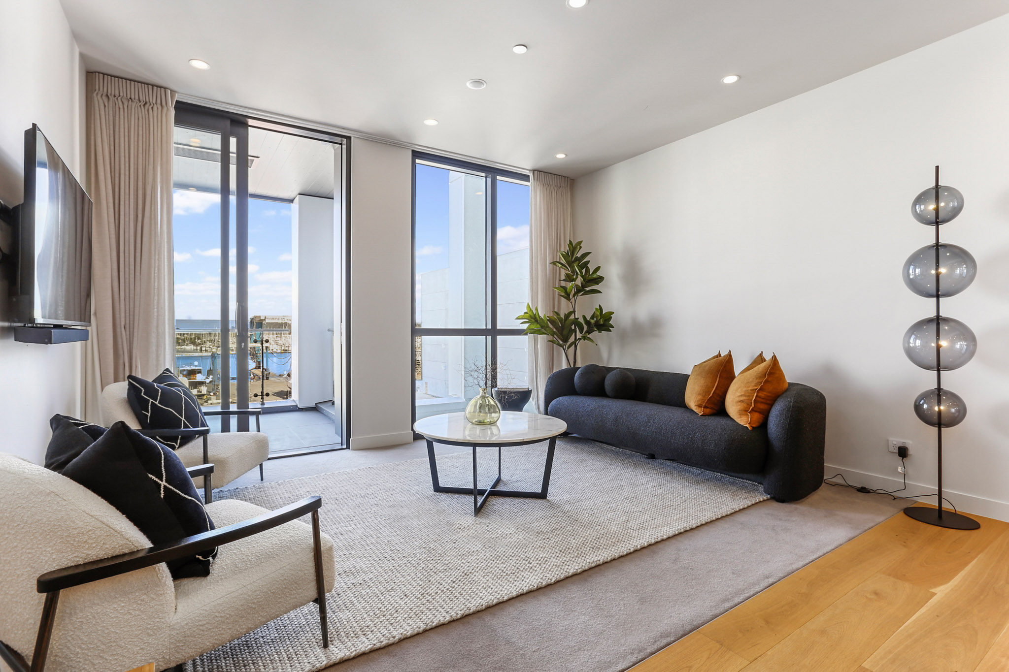 Living Room - Wynyard Quarter Apartments by Urban Rest - Auckland, New Zealand