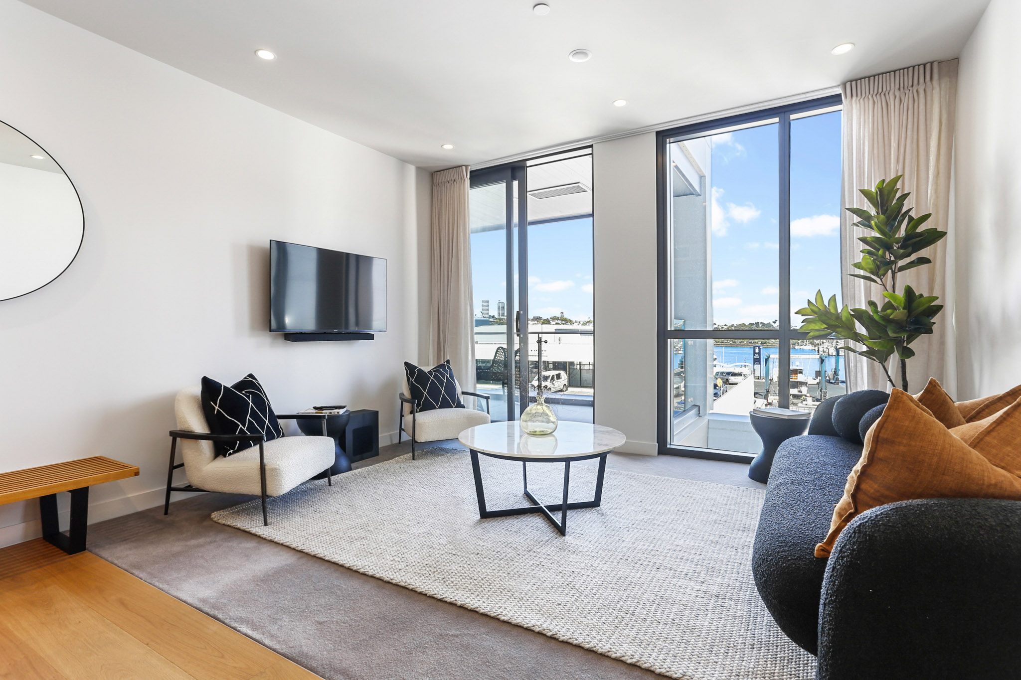 Living Room - Wynyard Quarter Apartments by Urban Rest - Auckland, New Zealand