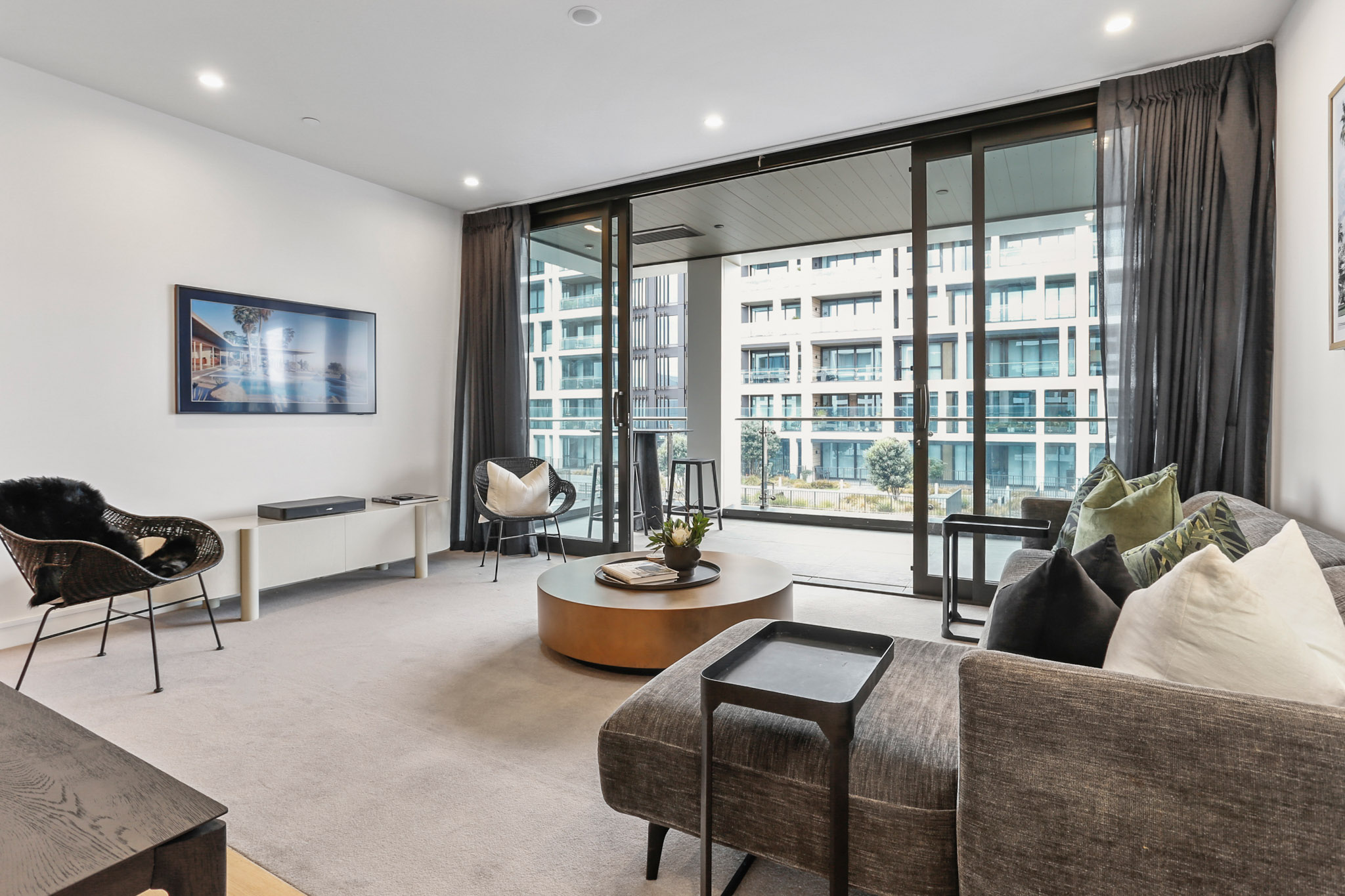 Living Room - Wynyard Quarter Apartments by Urban Rest - Auckland, New Zealand