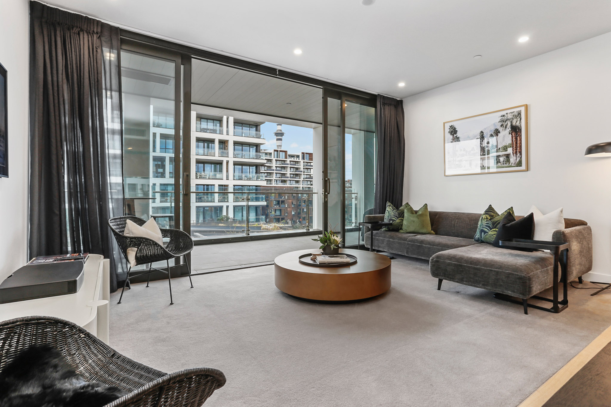 Living Room - Wynyard Quarter Apartments by Urban Rest - Auckland, New Zealand