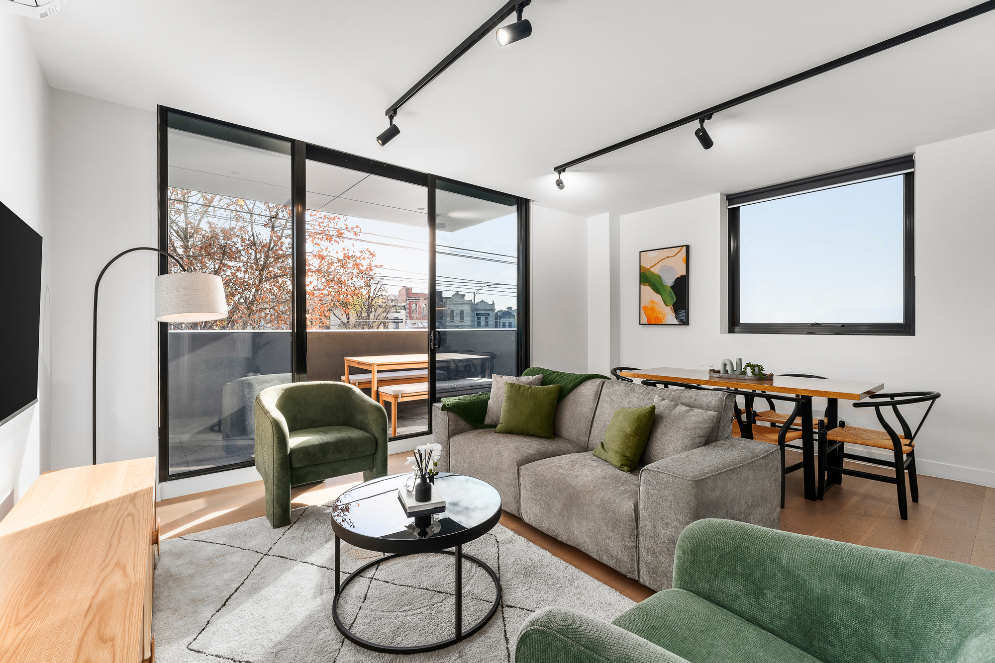 Living Room - Fitzroy North Apartments - Melbourne, Australia
