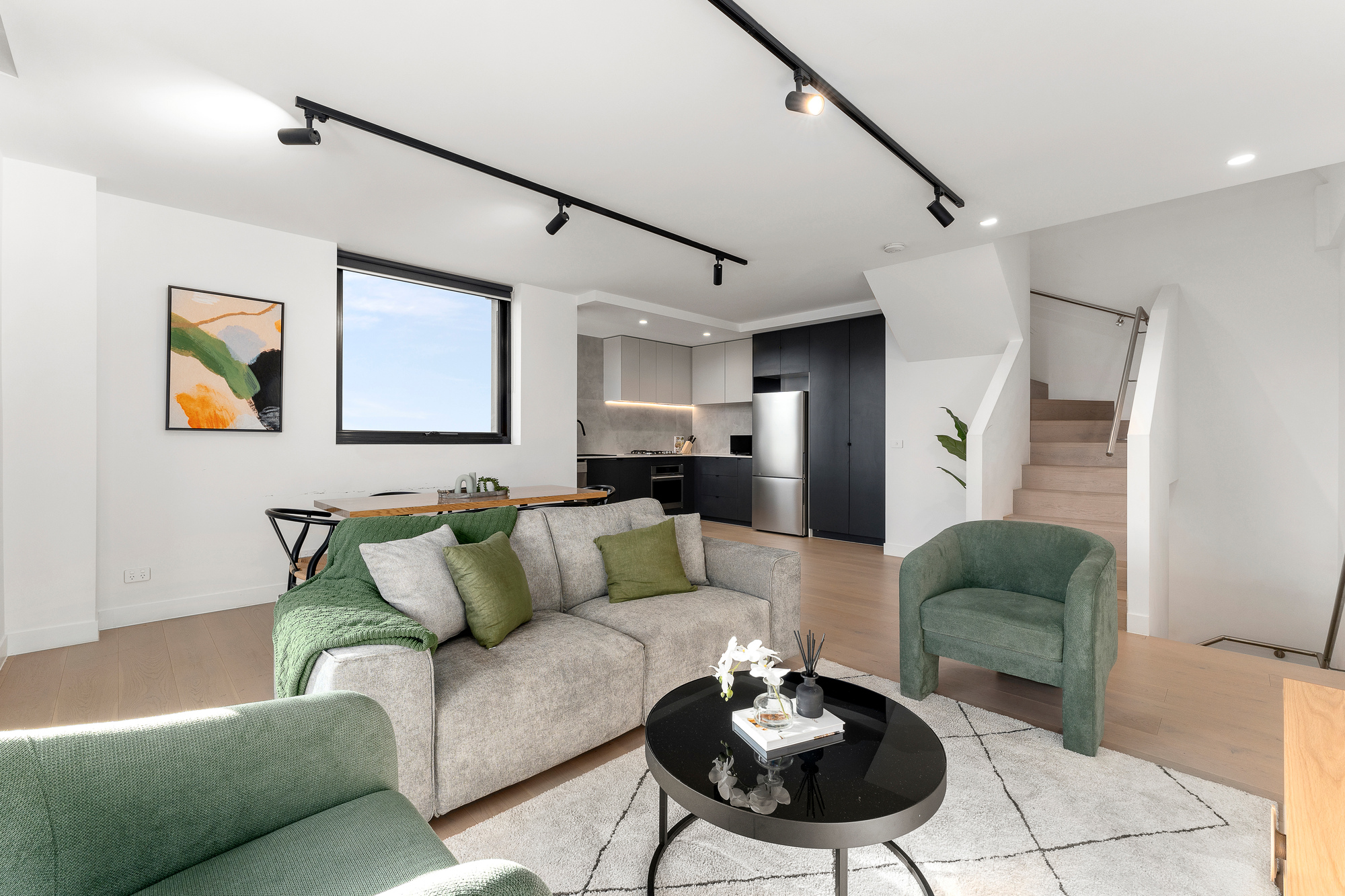 Living Room - Fitzroy North Apartments - Melbourne, Australia