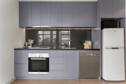 Kitchen, One Bedroom Apartment at King Street Apartments by Urban Rest, Newtown, Sydney