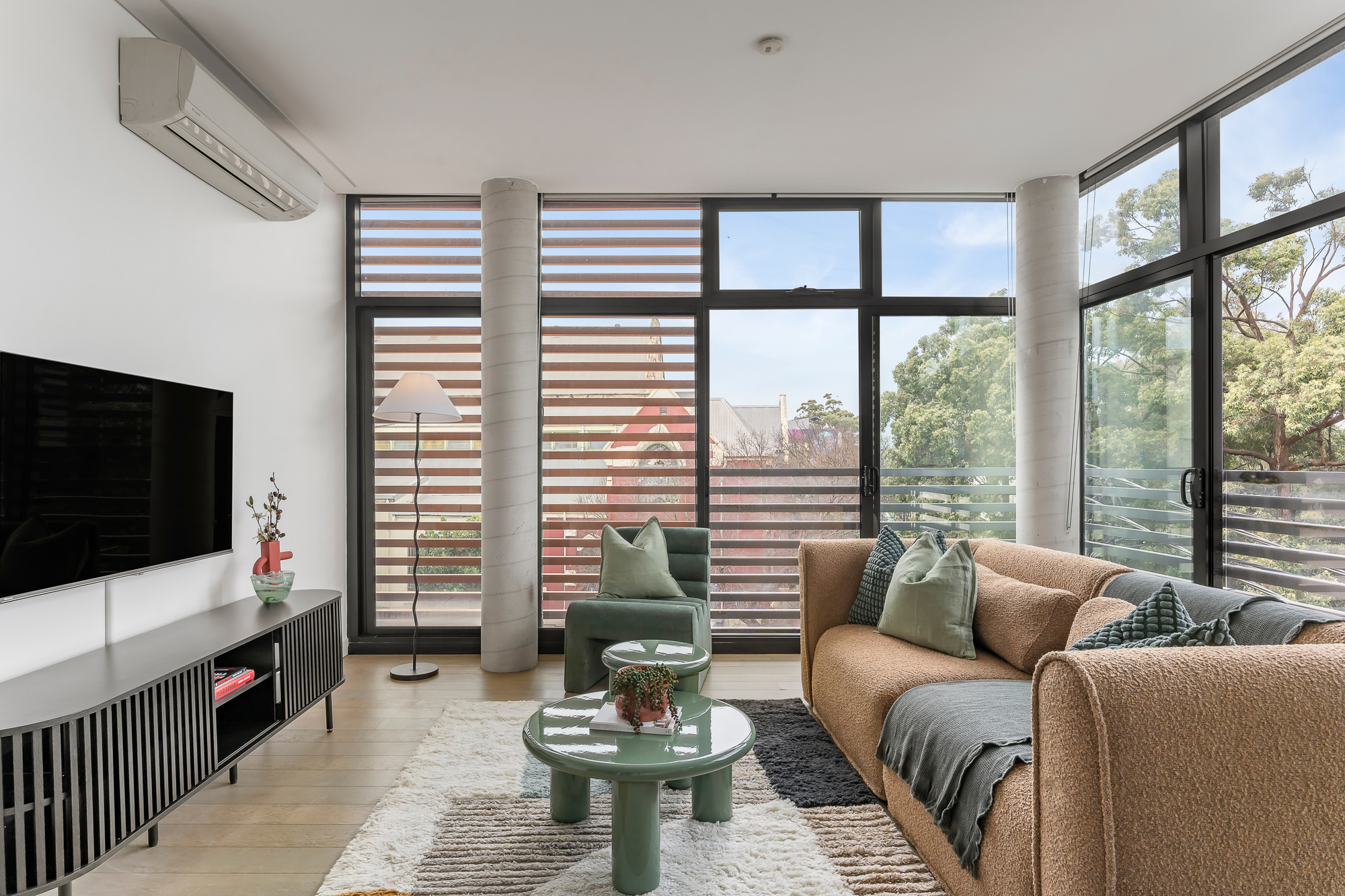 Living Area, One Bedroom Apartment at King Street Apartments by Urban Rest, Newtown, Sydney