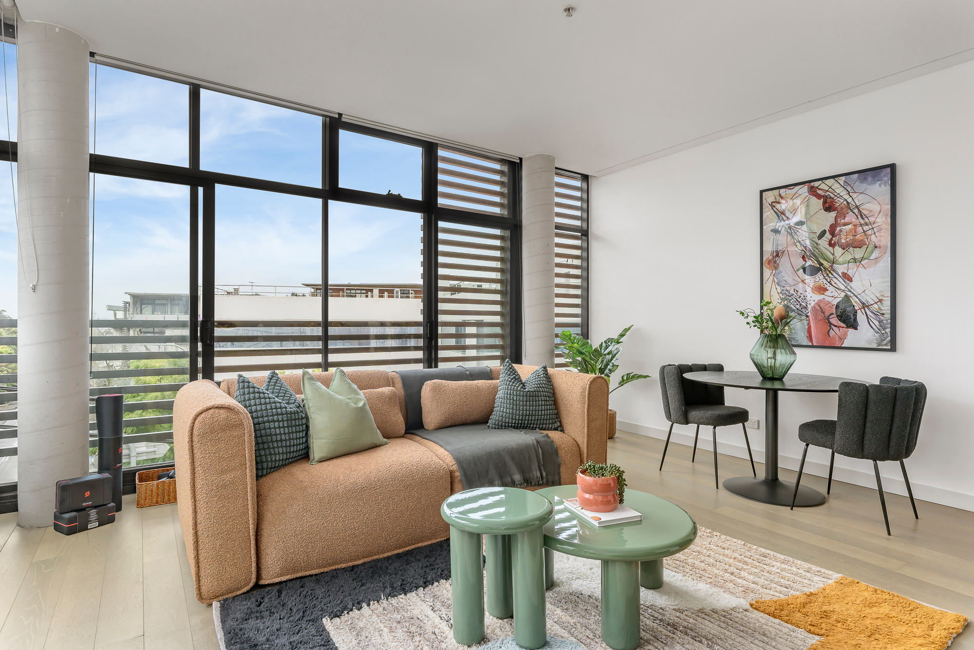 Living Area, One Bedroom Apartment at King Street Apartments by Urban Rest, Newtown, Sydney