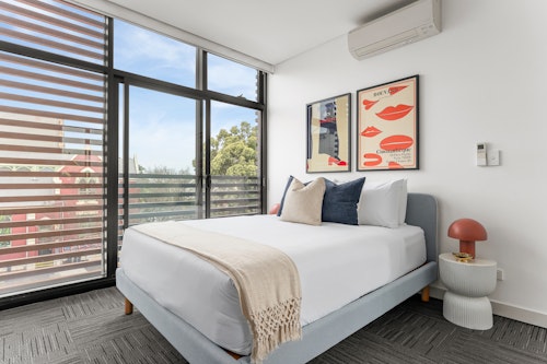 Bedroom, One Bedroom Apartment at King Street Apartments by Urban Rest, Newtown, Sydney