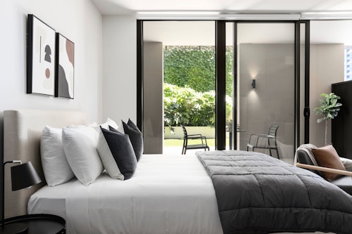 Studio Apartment Bedroom at Caulfield Apartments by Urban Rest