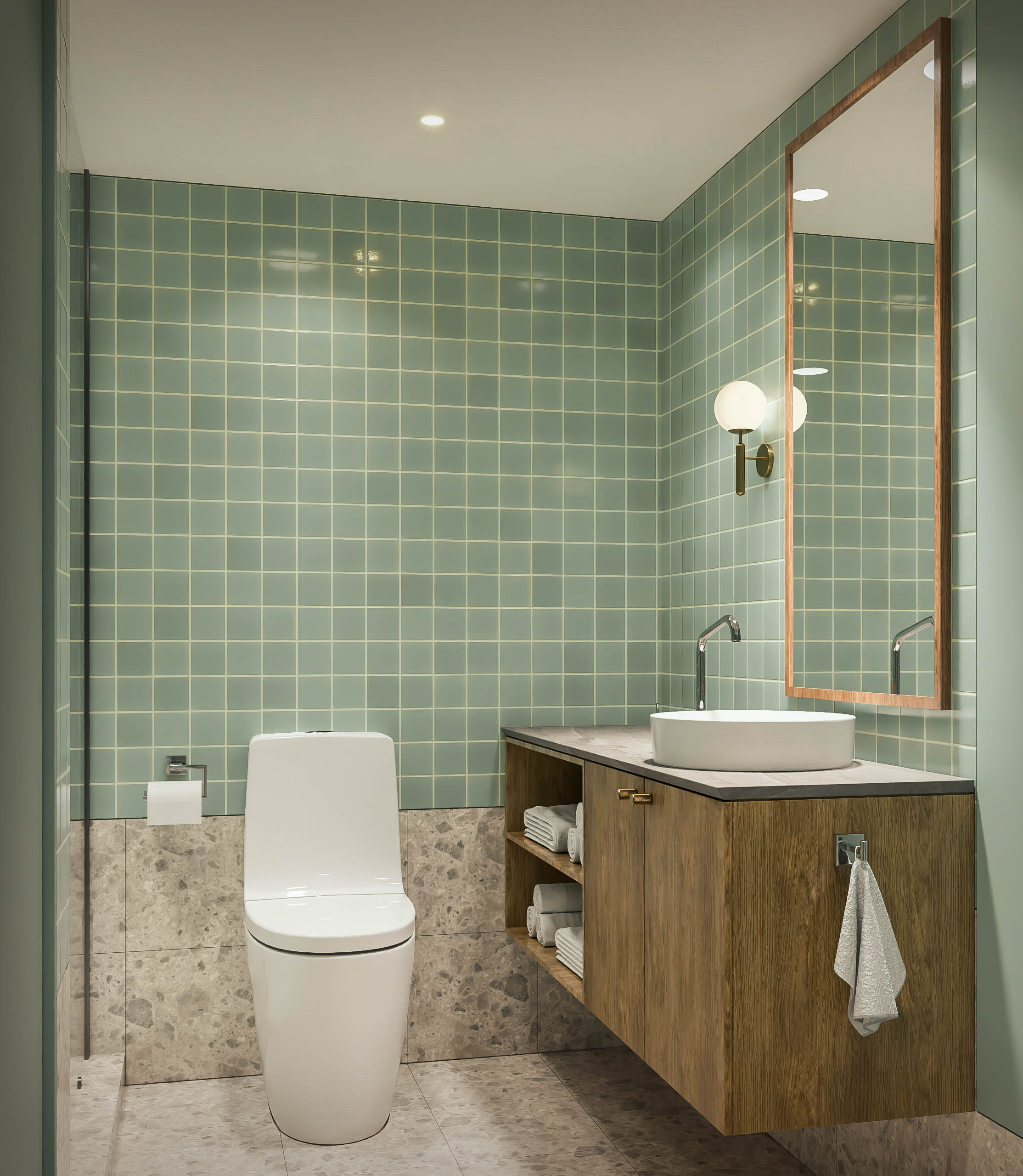 Bathroom (Render) - Urban Rest Melbourne CBD - Urban Rest
