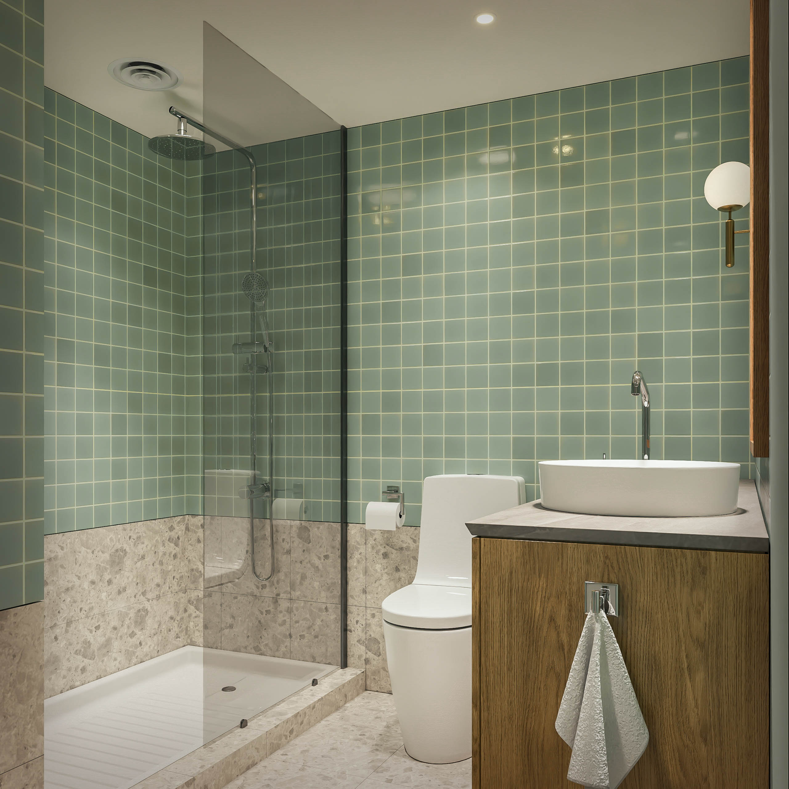 Bathroom (Render) - Urban Rest Melbourne CBD - Urban Rest