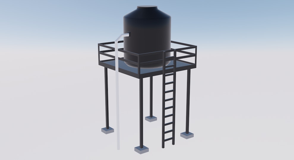 Cover Image for Free download 3D model:  Steel Water Tower