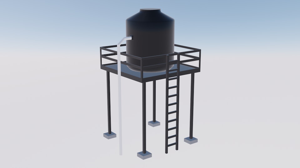 Cover Image for Free download 3D model:  Steel Water Tower