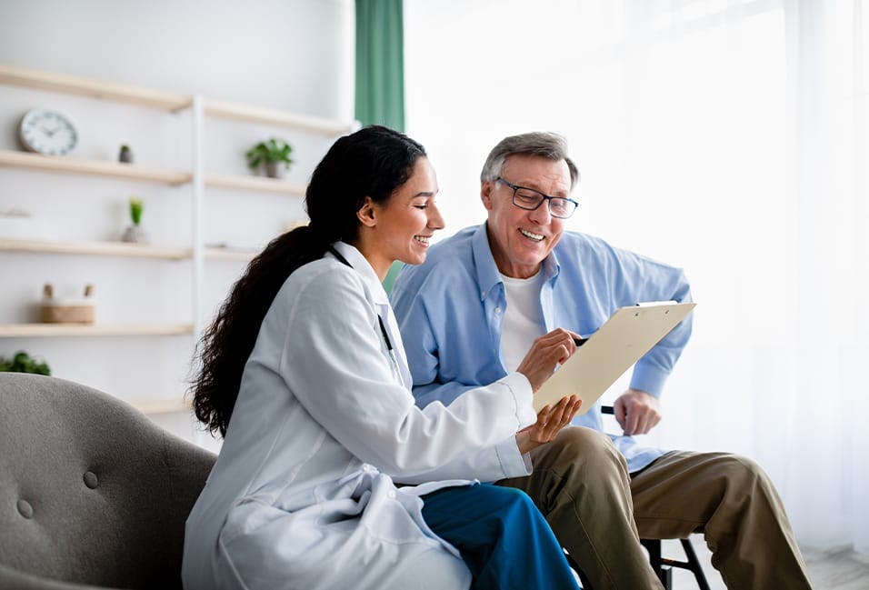 doctor talking to a patient