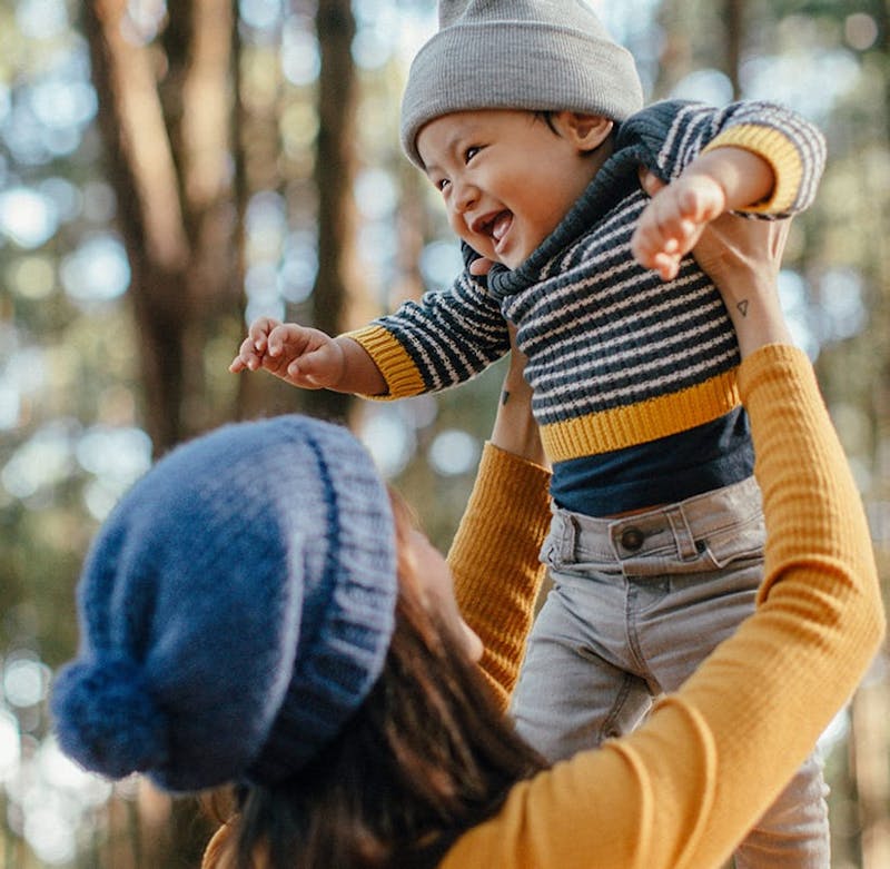 Mother holding a child