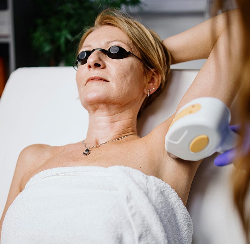 Woman getting treatment