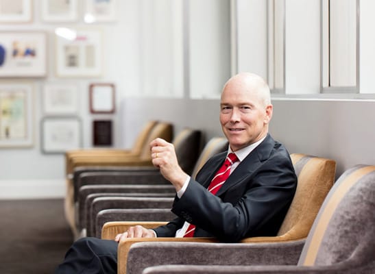 Man sitting in a chair