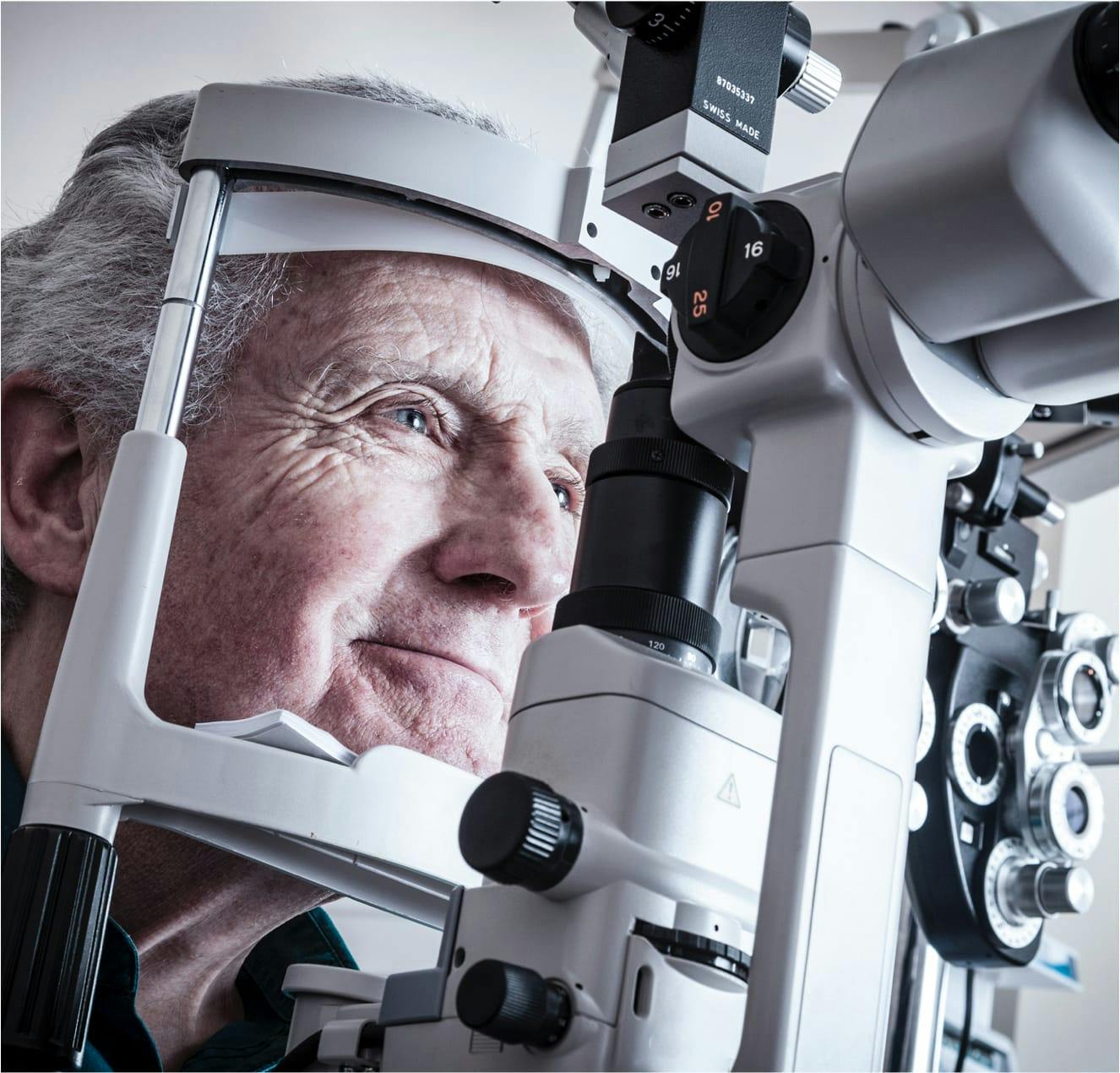 Man getting an eye exam