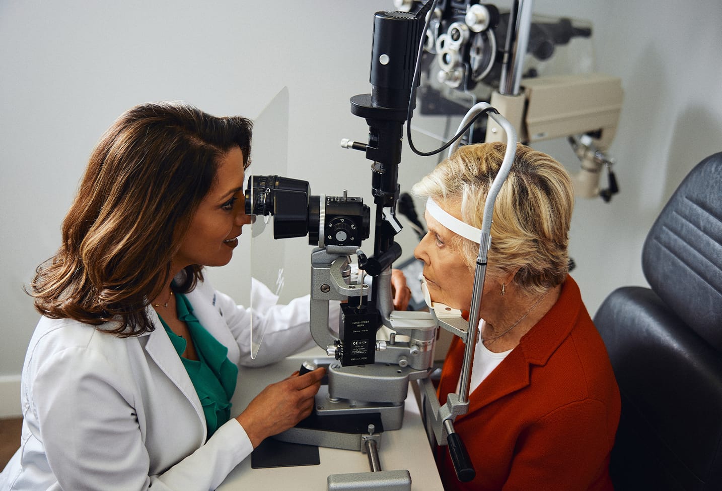 woman getting an eye exam