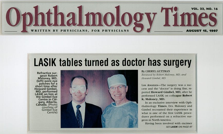 Los Angeles eye doctor, Dr. Maloney in Ophthalmology Times