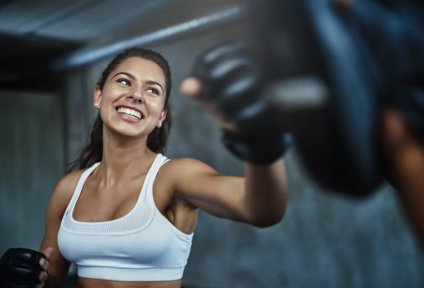 Woman boxing