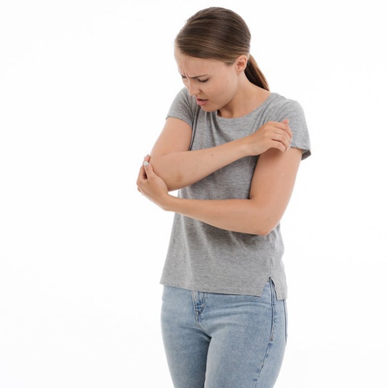 woman with elbow pain