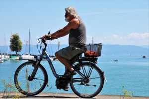 man riding on bike 