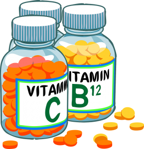 image of vitamins c and b12