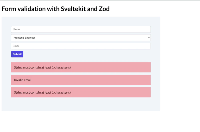 Form error notices