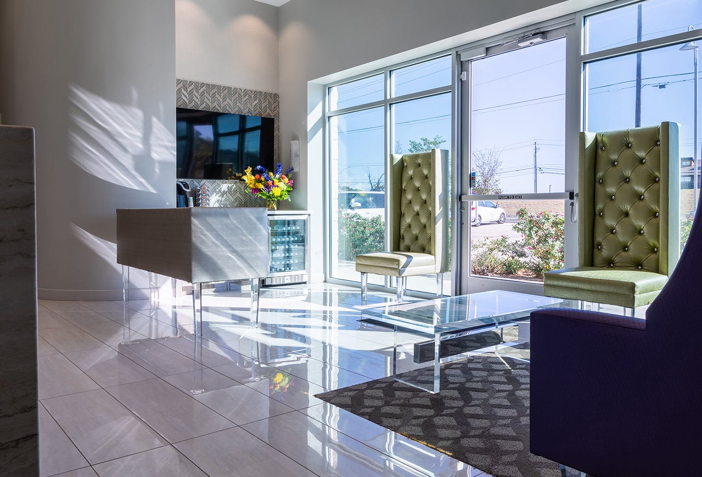a look at the lobby at Austin Cosmetic Surgery Center
