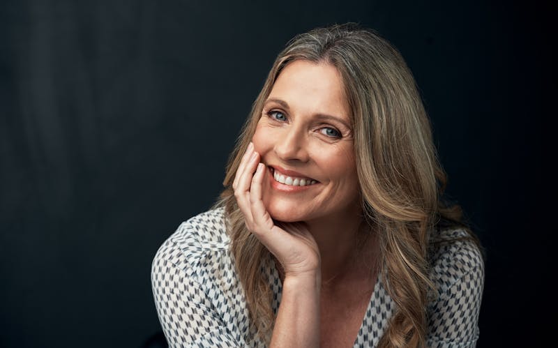 woman smiling
