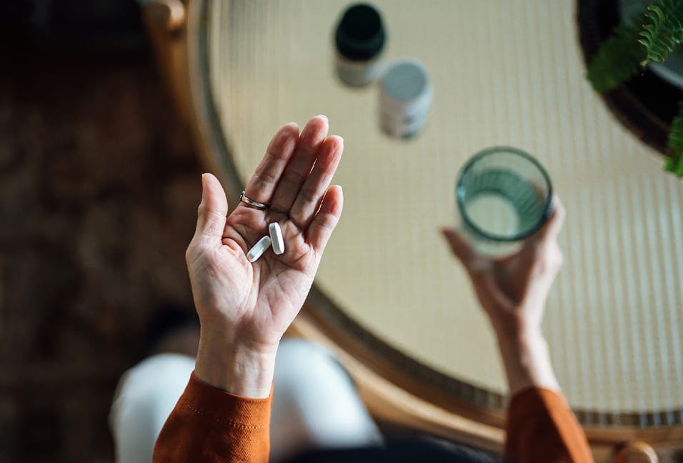 Person holding medication
