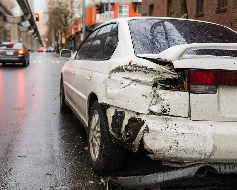 Damaged car