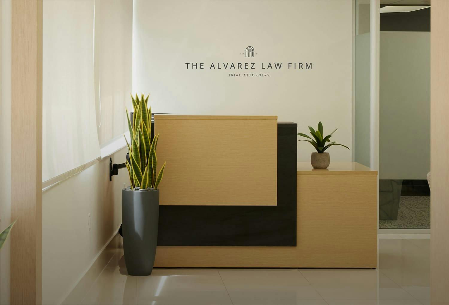 Front desk at The Alvarez Law Firm