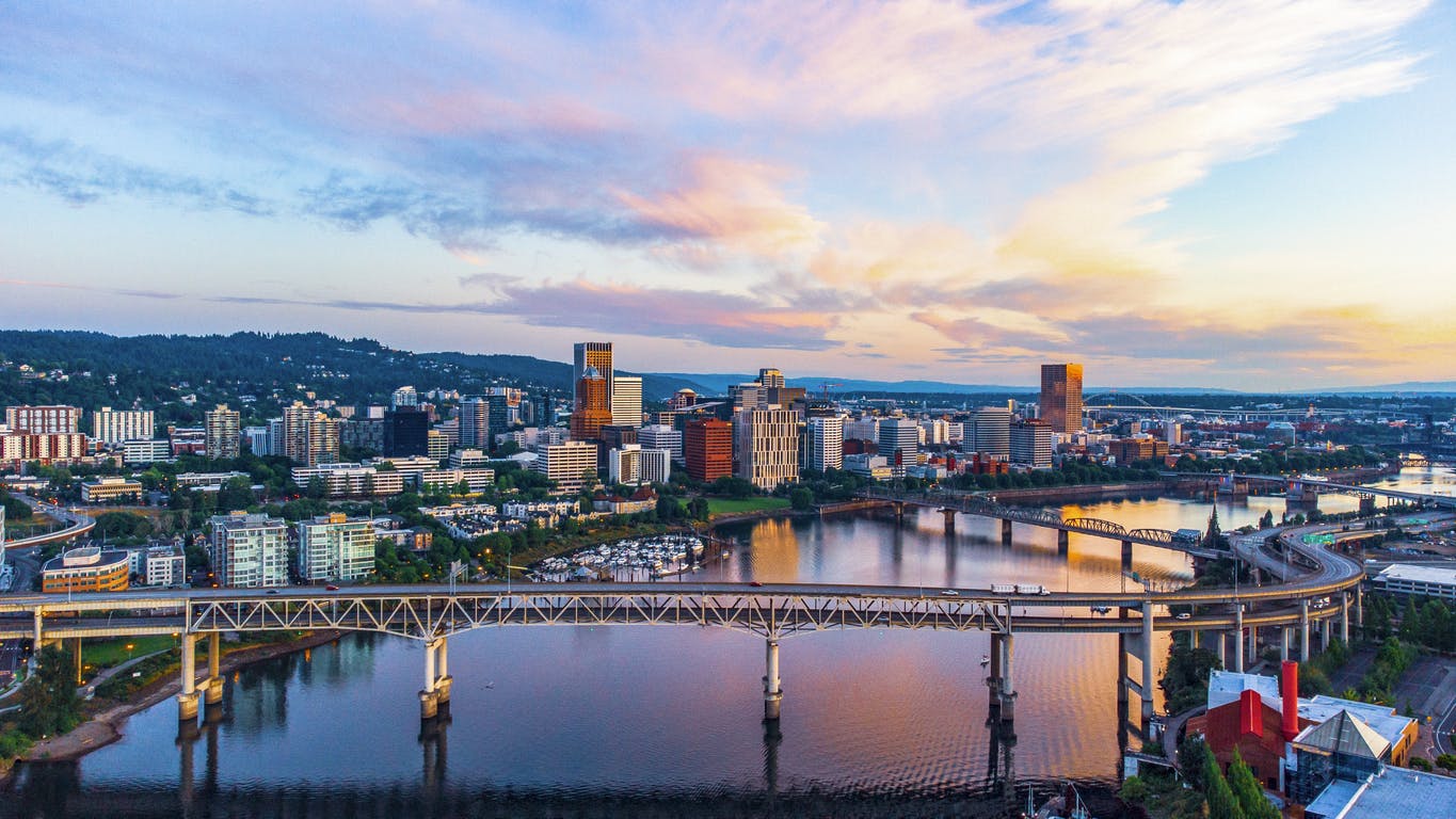 Sunrise in Portland, OR